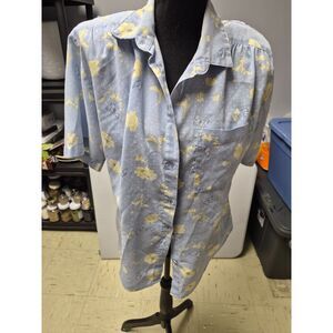 Vintage 90s Tap & Co Floral Butterfly Button Up